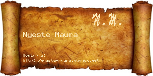 Nyeste Maura névjegykártya